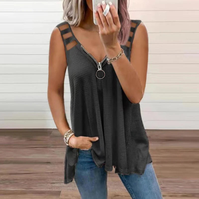 Izabela – Letni Top z Zamkiem Dla Kobiet