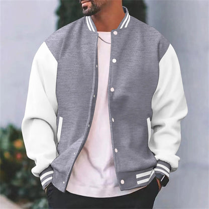 Piter Męska Kurtka Varsity | Wełniany Blend, Casual